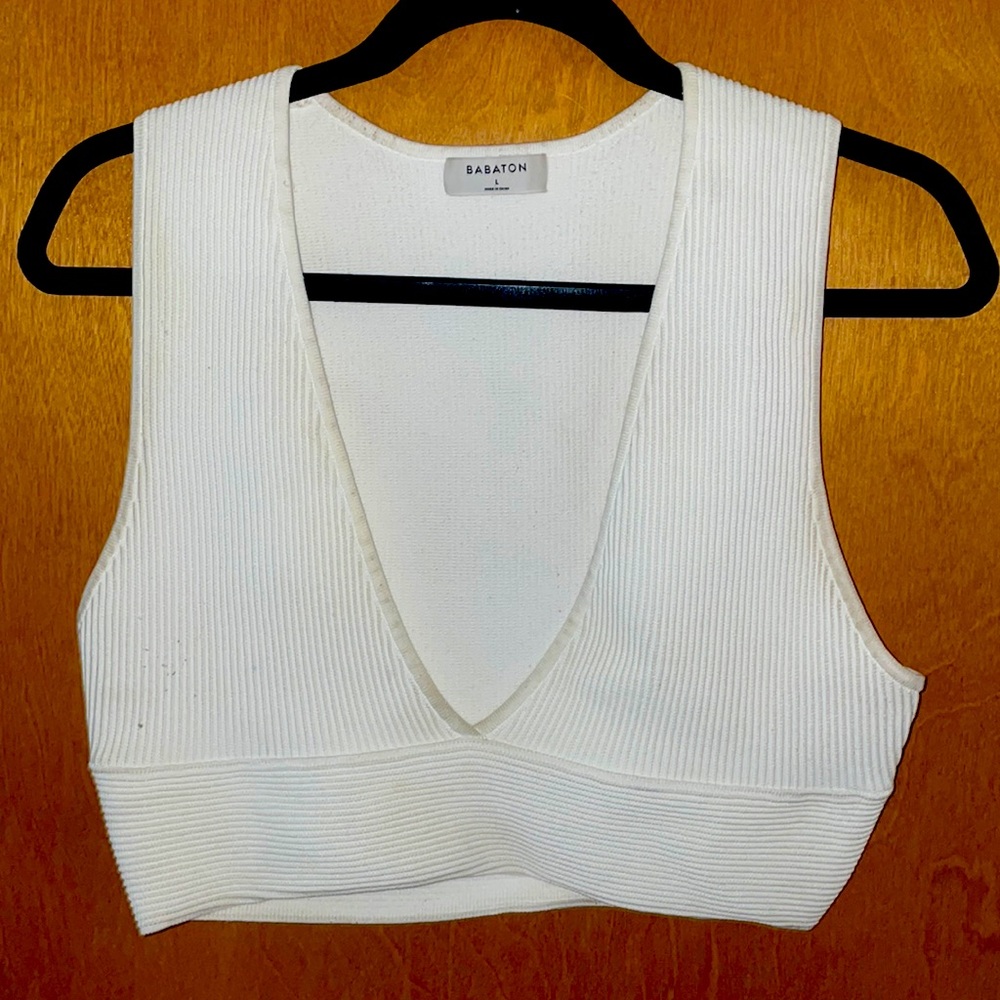 White Babaton Crop Bralette